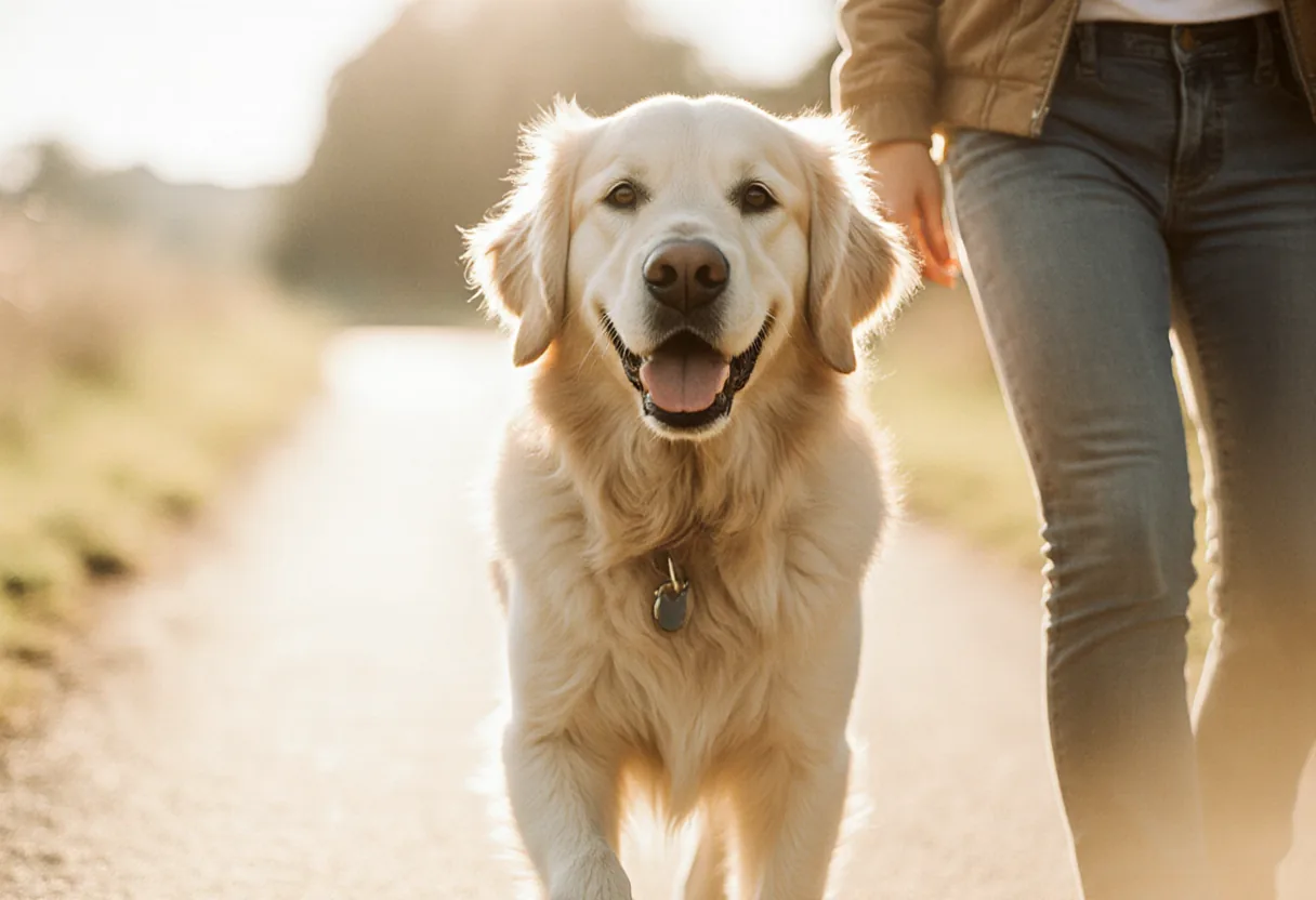 Perro junto a su tutor: la ficha viaja con la mascota